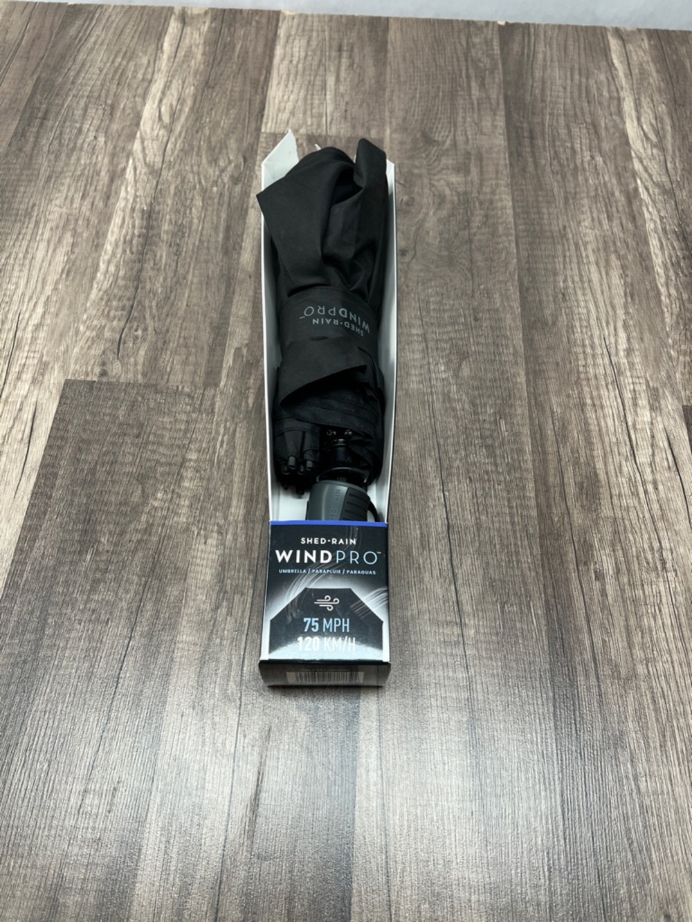 ShedRain WindPro Compact Black Umbrella